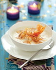 Velout� de chou-fleur aux langoustines et foie gras croquant de s�same