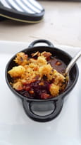 Crumbles express aux framboises et Salidou