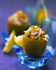 Kiwis farcis au tartare de mer