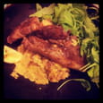 C�telettes d agneau et pur�e de pois chiche 