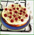 G�teau framboise chocolat blanc