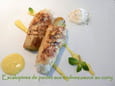 Escalopines de poulet aux endives, sauce au curry