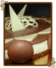 Bavarois au mascarpone vanill� et chocolat sur biscuit coco