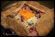 Galette � la po�l�e de bacon aux champignons et oeuf miroir