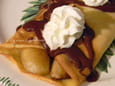 Cr�pe � la banane sauce chocolat