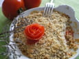 Crumble de tomates, mozzarella et ch�vre