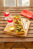 Tarte Tampa aux l�gumes verts et pamplemousse