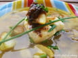 Cabillaud et sa Saint-jacques au curry au bouillon