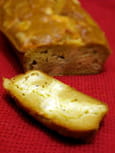 Cake au brie truff� et aux pommes