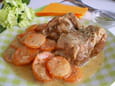 Saut� de veau aux carottes et romarin