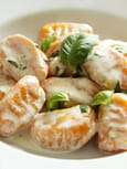 Gnocchis aux carottes sauce parmesan