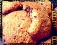Cookies avoine peanut butter orange confite et p�pites de chocolat