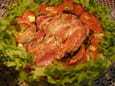 Filets de rougets  � la vapeur et gratin�s au four