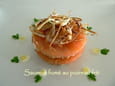 Saumon fum� au poireau frit