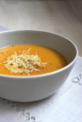 Velout� de courge butternut et lentilles corail 