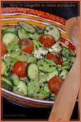 F�ves et courgettes en salade printani�re