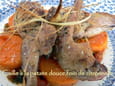 Caille � la patate douce, foin de citronnelle
