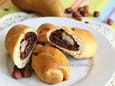 Galette au chocolat, noisettes et aux poires