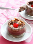 Petits clafoutis � la poire et au cacao