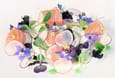 Saumon sur cr�me de raifort au wasabi, radis et fleurs de printemps