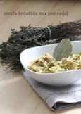 Oeufs brouill�s aux poireaux