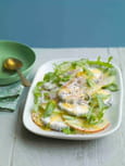 Carpaccio de pommes, ch�vre cendr� et miel de Ch�taignier