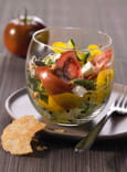 Verrine fra�cheur aux tomates, courgettes et graines germ�es