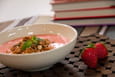 Granola au lassi de fraises rondes