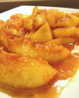 Bananes  et pommes r�ties � l orange