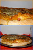 Pizza potiron, jambon & mozzarella