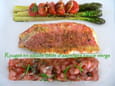 Rouget en salade ti�de d asperges vertes 