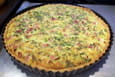 Quiche aux poireaux et jambon fum�