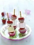 Sucettes de fraises au chocolat