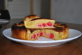 Tarte amande et cerises bigarreaux