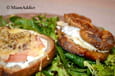Tartines au poulet-emmental et ch�vre-figues