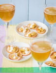 Chips de pommes maison, d�s de pommes confites au au cinq �pices et mousse glac�e au cidre 