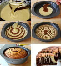 Gâteau tigré ou zebré : Etape 1