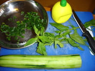 Soupe fraîche de concombre : Etape 1