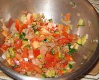 Poivrons farcis au poisson et légumes : Etape 3