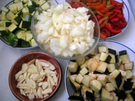 Poulet en ratatouille : Etape 1