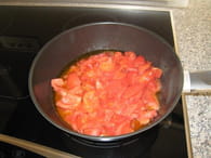 Verrines de tomates fraîches, basilic et coriandre : Etape 2
