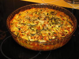 Tarte aux courgettes (sans p�te)