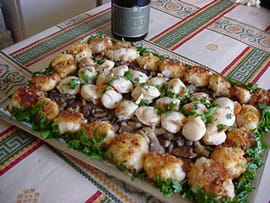Noix de Saint-Jacques foresti�res aux joues de lotte