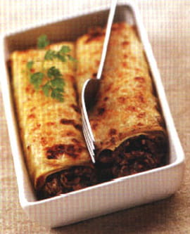 Cr�pes farcies aux champignons