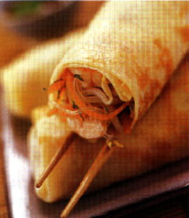 Cr�pes roul�es aux crevettes