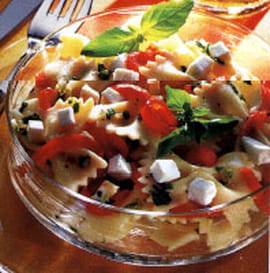 Salade de p�te au ch�vre et poivron