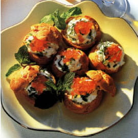 Profiteroles au fromage frais