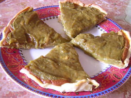 Tarte rhubarbe-caramel