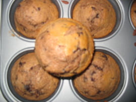 Muffins au chocolat-banane