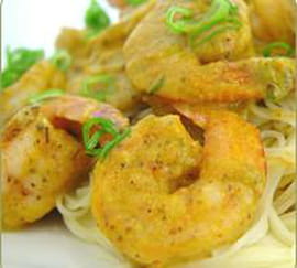 Crevettes aux cheveux d ange, sauce r�moulade